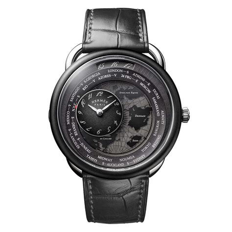 hermes watch time rewinder|Arceau Le Temps Voyageur watch, 41 mm .